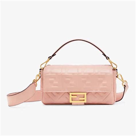 fendi pink baguette bag.